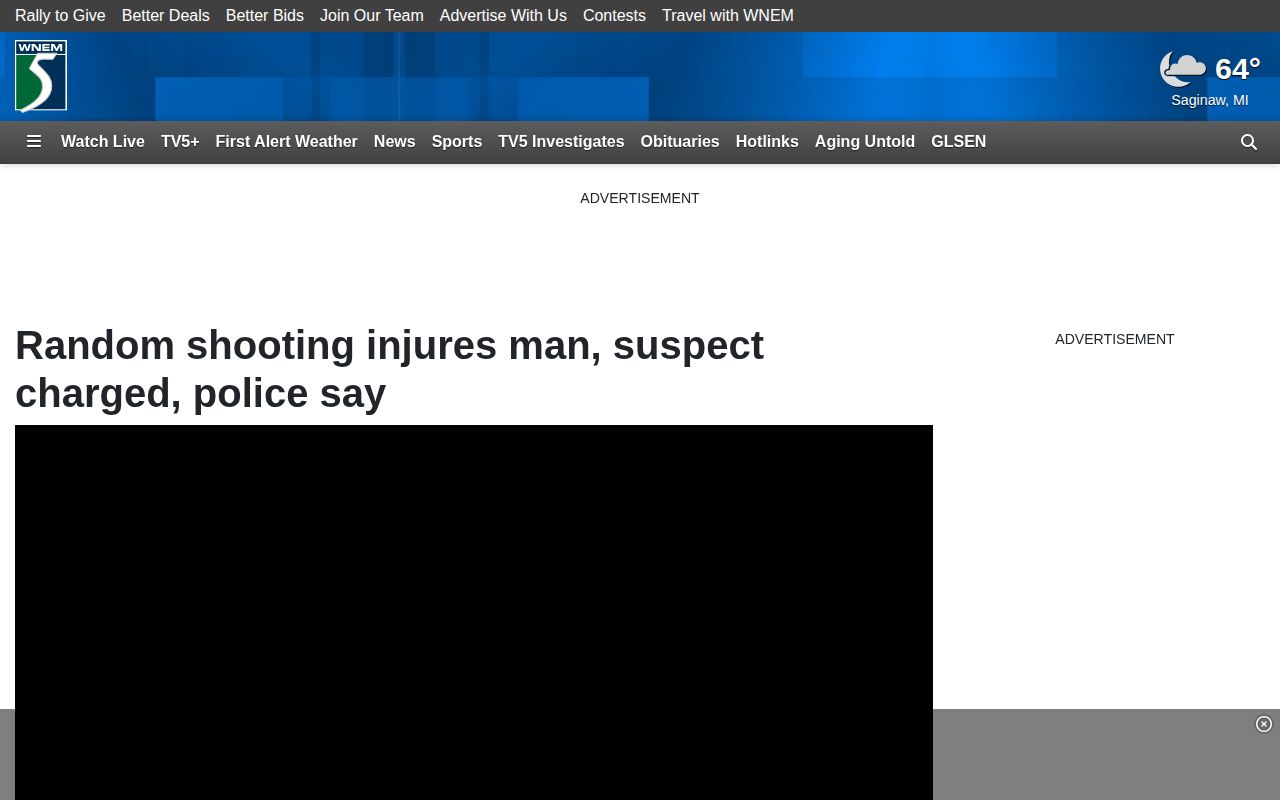 WNEM report describing lodging at Saginaw County Jail